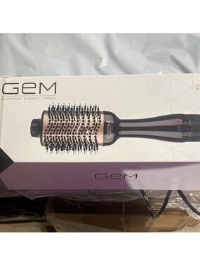 GEM Hot Air Round Brush - Rose Gold and Black